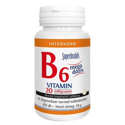 Interherb B6-vitamin 20 mg/tabletta 60 db