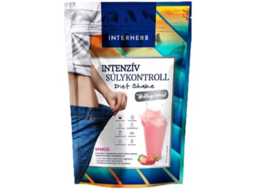 Interherb Intenzív SÚLYKONTROLL Eperízű Diet Shake kollagénnel 528 g