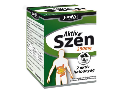 JutaVit Aktív szén tbl.30db 250 mg