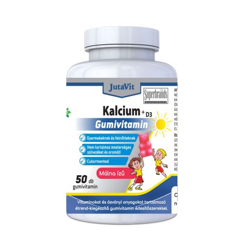 JutaVit Kalcium+D3 Gumivitamin Málna ízű 50 db