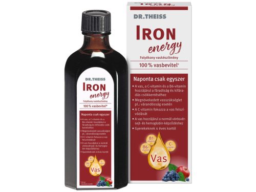 Dr. Theiss IRON energy vassal és vitaminokkal, édesítőszerrel 250 ml