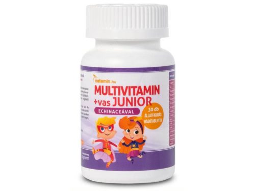 Netamin Multivitamin+vas JUNIOR rágótabletta Echinaceával 30 db