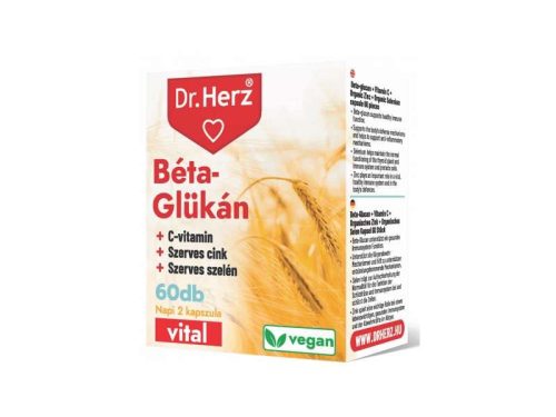 Dr. Herz Béta-Glükán + Szerves Cink, Szelén C-vitamin 60db