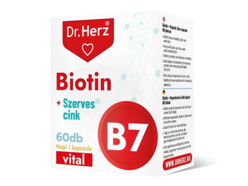 Dr. Herz Biotin + Szerves Cink 60 db kapszula