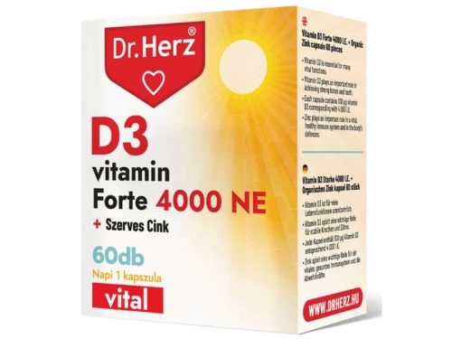 Dr. Herz D3 vitamin 4000NE+szerves cink 60db kapszula