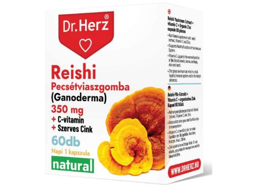 Dr. Herz Reishi 350mg + C-vitamin + Szerves Cink 60db