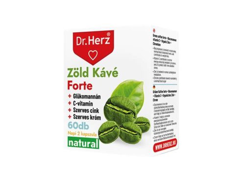 Dr. Herz Zöld Kávé Forte + C-vitamin+Glükomannán 60db