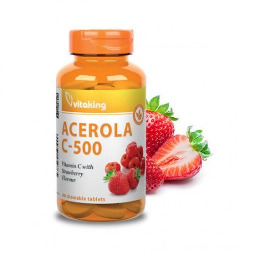 Vitaking Acerola C-500 édesítővel rágótabletta 40db