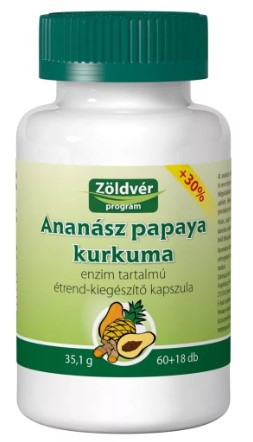 ANANÁSZ PAPAYA KURKUMA KAPS 78X KOMBUCHA