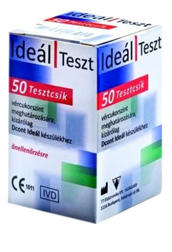 Tesztcsík ideal 50x