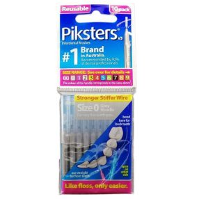 PIKSTERS FOGKÖZKEFE 0 SZÜRKE 10X