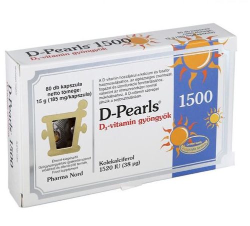 D-PEARLS D3 VITAMIN 1500 CAPS 80X PHNORD