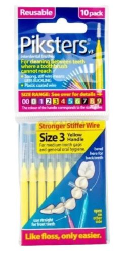 PIKSTERS FOGKÖZTISZTÍTÓ KEFE 3 SÁRGA 10X