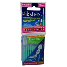 PIKSTERS FOGKÖZTISZTÍTÓ KEFE 6 ZÖLD 10X