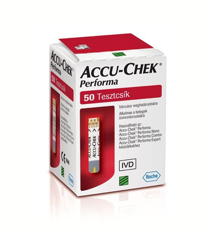 Tesztcsík accu-chek performa 50x