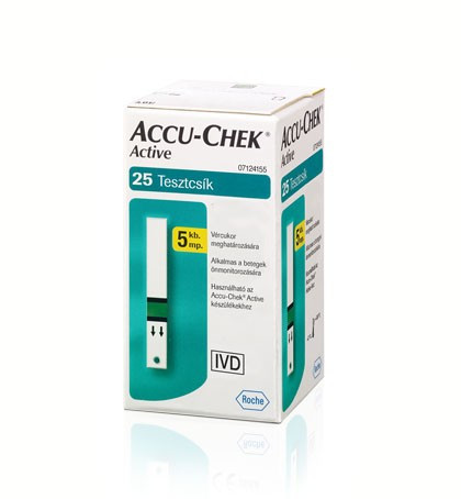 Tesztcsík accu-chek active 25x