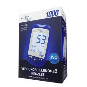 Méry kék 1000 vércukorszintmérő készülék készlet