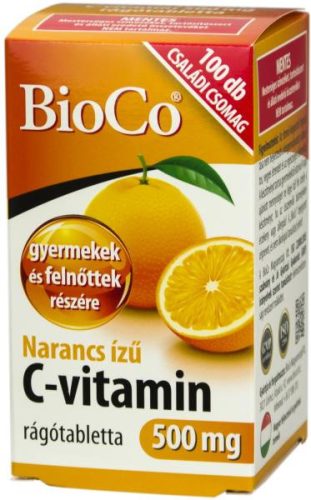C VITAMIN 500MG RTABL NARANCS 100X BIOCO