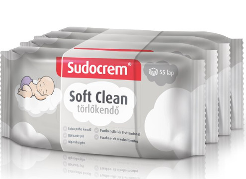 SUDOCREM SOFT CLEAN KRÉMES TÖRLŐK 4X55DB