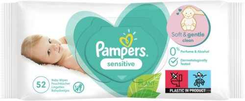 PAMPERS SENSITIVE BABATÖRLŐKENDŐ 52X