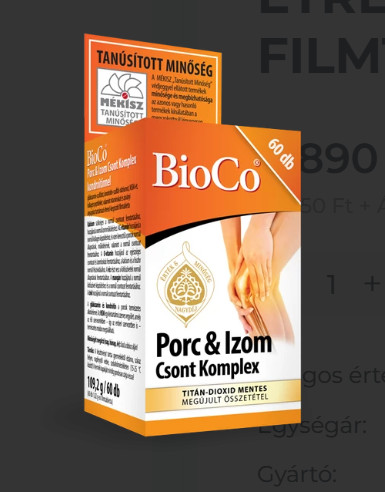 PORC-IZOM CSONT K KONDROITIN FILMTBL 60X