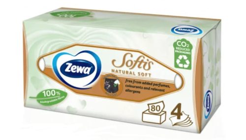 ZEWA SOFTIS NATURALSOFT PAPÍRZSEBK 80DB