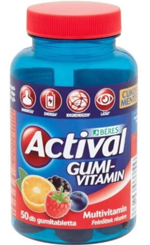 ACTIVAL FELNŐTT GUMIVIT GUMITABLETTA 50X