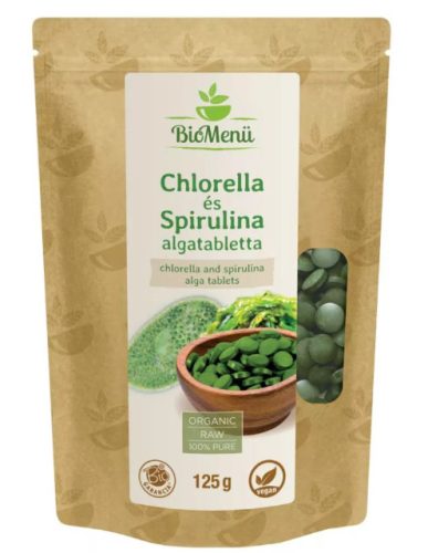 BIOMENÜ BIO CHLOREL SPIRUL ALGA TBL 125G