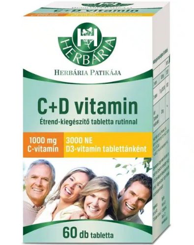 C VITAMIN 1000MG D 3000NE TABL 60X HERB