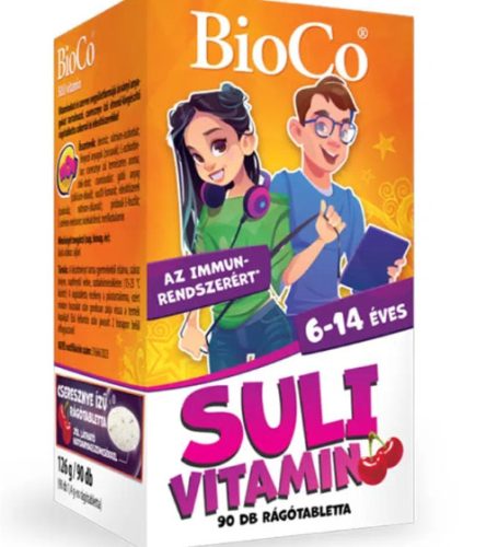 SULI VITAMIN RÁGÓTABL CSERESZ 90X BIOCO