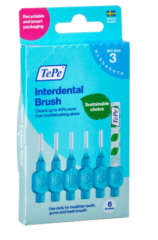 TEPE ORIGINAL FOGKÖZTISZTÍTÓ KEFE KÉK 6X