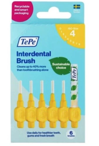 TEPE ORIGINAL FOGKÖZTISZT KEFE SÁRGA 6X