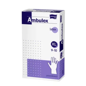 AMBULEX VKESZTYŰ XL LATEX PÚDERES 100X