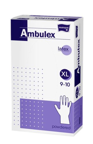 AMBULEX VKESZTYŰ XL LATEX PÚDERES 100X