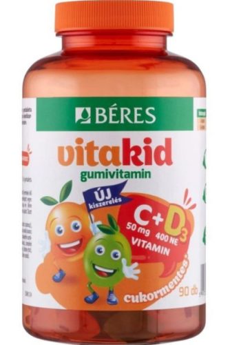 BÉRES VITAKID C D3 GUMIVIT GUMITABL 90X