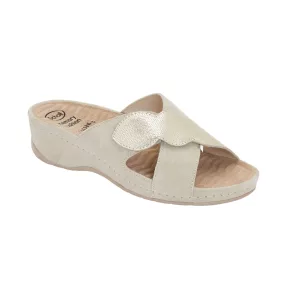 SCHOLL NIVES CROSS PAPUCS 40 PLATINA1PÁR