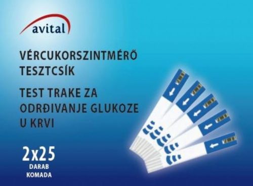 Tesztcsík avital 2x25 db/doboz