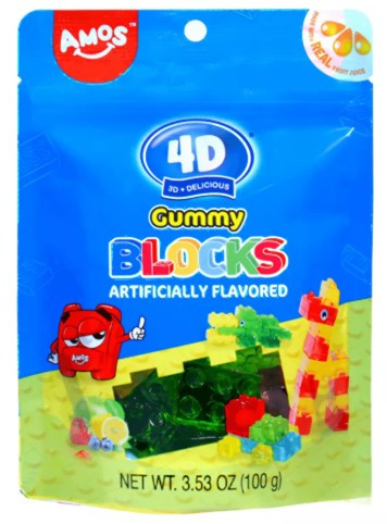 AMOS 4D ÉPÍTHETŐ GLUTÉNM GUMICUKOR 100G