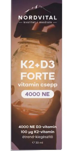 NORDVITAL K2 +D3 VITAMIN FORTE CSEPP30ML