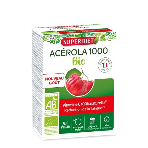 SUPERDIET BIO ACEROLA 1000MG +C RTBL 24X