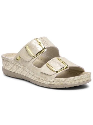 SCHOLL ABERDEEN PAPUCS 37 PLATINA 1PÁR