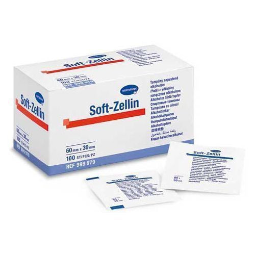 Soft-zellin törlőkendő alkoholos 6x3 100x 999979