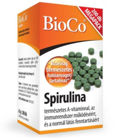 SPIRULINA ÉKIEG TABL 200X MEGAPACK BIOCO