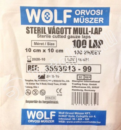 Mull lap steril 10x10 cm 100x 3593013 w