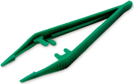Anatómiai műanyag csipesz 12,5 cm ZÖLD/STERIL