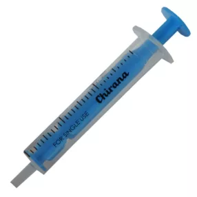 CHIRANA Fecskendő 5 ml műanyag, kétrészes, steril