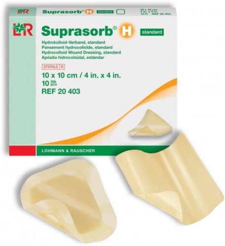 Suprasorb h standard 10 x 10 cm (10 db/doboz) 20403, 108830 hydrokolloid kötszer vastag lappal steril (lohmann)