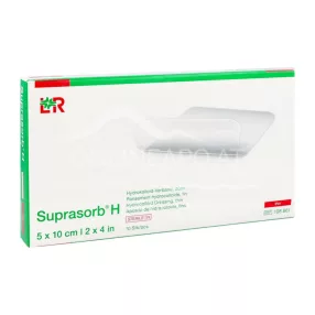   Suprasorb h 5 x 10 cm 20410 hidrocolloid kötszer vékony lappal steril (lohmann)