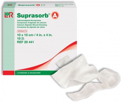 Suprasorb a 10 x 10 cm 20441 alginát kötszer steril (lohmann)