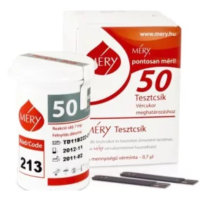   Méry tesztcsík 50 db/dob (piros) méry plusz készülékhez